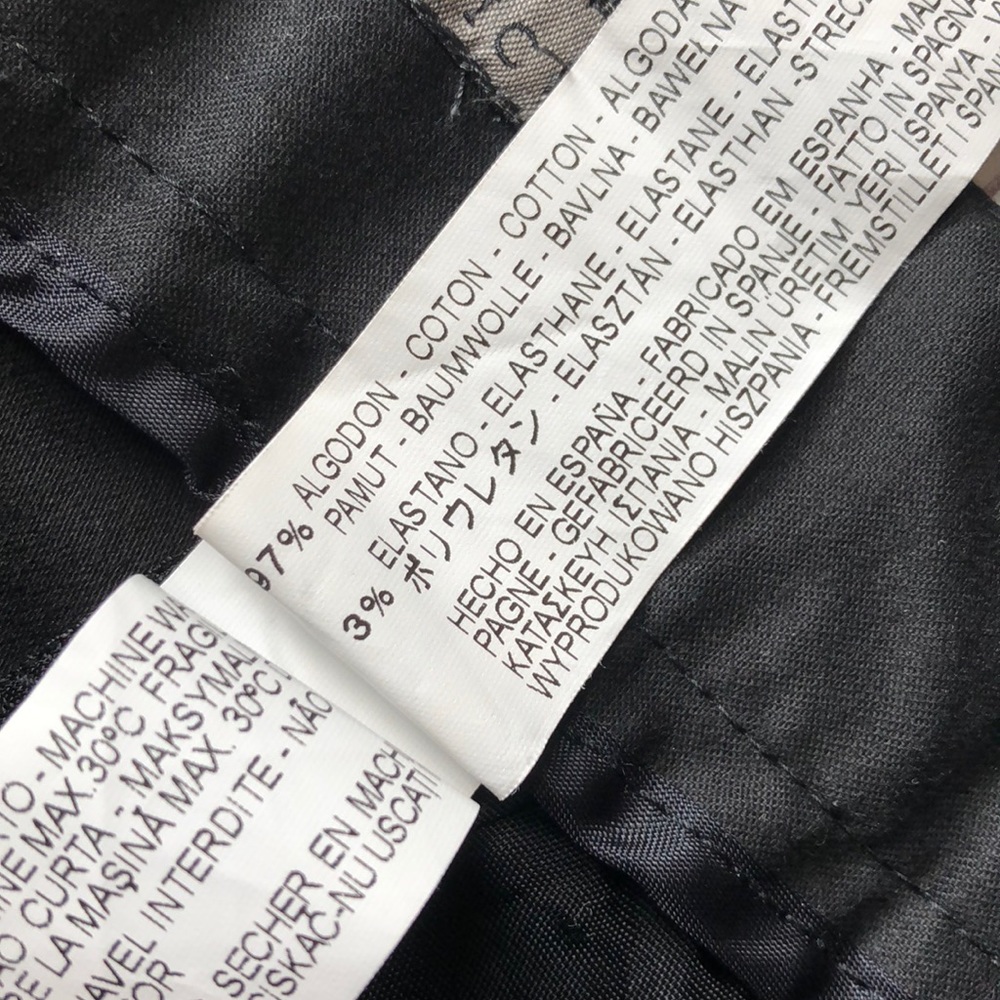 Zara Basic Black Cuff Tailored Short Size Large - image 7